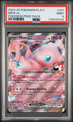 2024-2025 POKEMON PLAY! POKEMON PRIZE PACK #151 MEW EX PSA 9 - Image 1