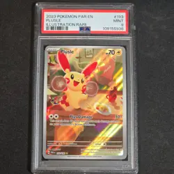 PSA 9 Mint Plusle 193/182 Illustration Rare Pokemon Paradox Rift SV04 - Image 1