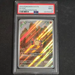 Pokemon TCG Klawf Scarlet & Violet Base Set 217/198 Holo Illustration Rare PSA 9 - Image 1