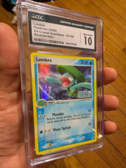 (POP 15) Pokemon Ex Crystal Guardians 37/100 Lombre Stamped Holo CGC 10 GEM MINT - Image 2