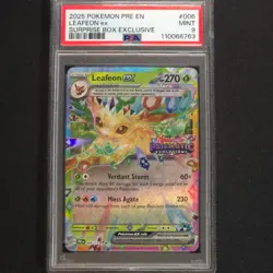 Leafeon EX 6/131 Pokemon PSA 9 Stamped Prismatic Surprise Box Exclusive - Image 1
