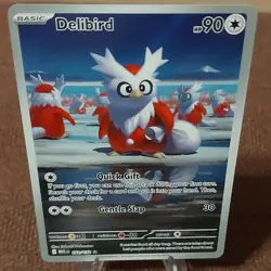 Pokemon TCG Delibird 152/132 Me01: Mega Evolution Illustration Rare Holo 90 HP - Image 1