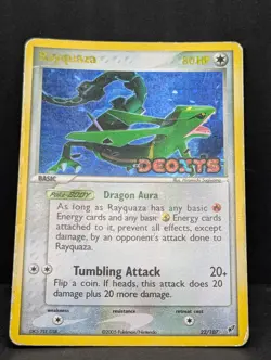 Rayquaza 22/107 EX Deoxys Reverse Holo Rare Pokemon TCG Nintendo HP - Image 3