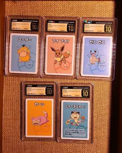Pokemon Japanese Old Maid Card Set Of 5 CGC Pristine 10 - Image 1