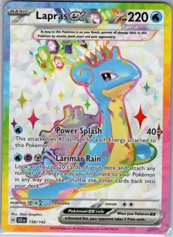 Lapras ex 158/142 SV07: Stellar Crown - Pokemon Card - NM - Image 1