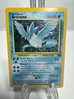 Pokemon TCG Articuno Fossil Holo Unlimited Rare Card 2/62 Moderately Played - Image 1
