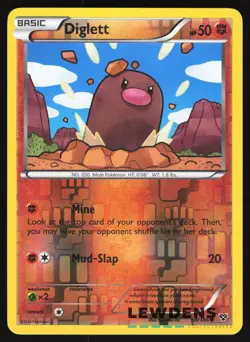 Diglett - 58/146 - Common Reverse Holo - XY Base - Pokemon Card - Image 1
