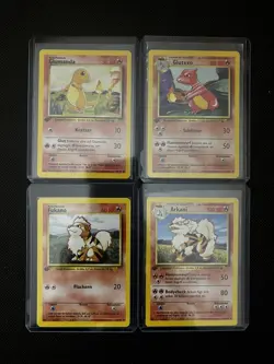 Pokemon German / Base Set 1st Edition (4) : Glutexo | Glumanda, Etc NM! - Image 1