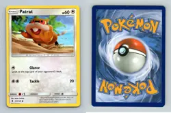 Patrat #107/145 Sun & Moon Guardians Rising Common Pokemon 2017 TCG Card - Image 1