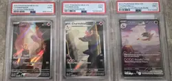 2023 Pokemon TCG Scarlet & Violet 151 Charizard, Charmeleon, Charmander PSA 9 - Image 1