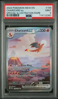 2023 Pokemon TCG Scarlet & Violet 151 Charizard, Charmeleon, Charmander PSA 9 - Image 4