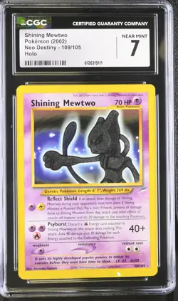 CGC 7 Shining Mewtwo 2002 Neo Destiny 109/105 Holo Pokemon Card - Image 1