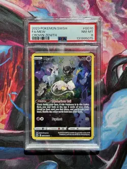 2023 Pokemon TCG SWSH Mew Crown Zenith GG10 Full Art FA PSA 8 NM MT - Image 1