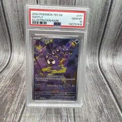 2024 Pokemon Tef EN-Temporal Forces Gastly Illustration Rare PSA 10 #177 - Image 1