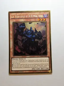 YuGiOh Cir, Malebranche of the Burning Abyss Gold Rare 1st Edition PGL3-EN045 LP - Image 1