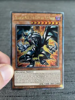 Carte Yu-gi-oh! Dragon De Metal Noir Entier Aux Yeux Rouges ROTA-FR005 QCR 25th - Image 5