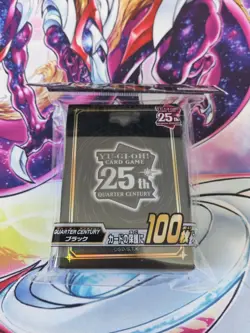 Yu-Gi-Oh! Sleeves OCG x100 25th Anniversary Quarter Century Black - Image 1