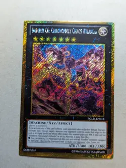 Yugioh Number C6: Chronomaly Chaos Atlandis PGLD EN018 Gold Secret Rare - Image 1
