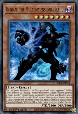 Radian, The Multidimensional Kaiju - Ultra Rare 1st Edition BLC1-EN035 NM YuGiOh - Image 1
