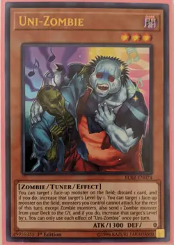 YuGiOh Uni-Zombie Ultra Rare 1st Edition BLRR-EN074 - Image 1