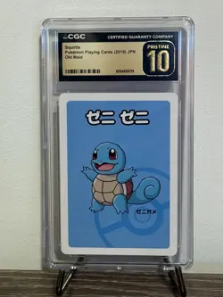 Squirtle CGC 10 Pristine 2019 Old Maid Pokemon Playing Cards Japanese - Image 1