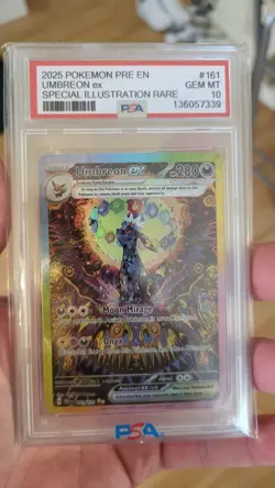 Umbreon Ex Prismatic Evolutions Style Custom Fan Art Pokemon Card - Image 1