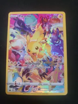 Pokemon Pikachu TCG Full Art Secret Rare Holo Card Crown Zenith 160/159 - Image 1
