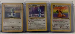 Pokemon Cards Dragonite 19/62, Dragonair 18/102, Dratini 26/102 - Image 1