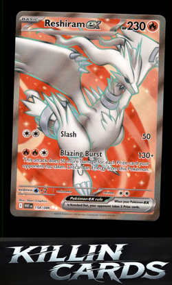 Reshiram ex - 158/086 158/086 Pokemon Ultra Rare SV: White Flare Card NM - Image 1