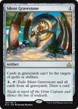 x1 Silent Gravestone R MTG Rivals of Ixalan M/NM, English - Image 1