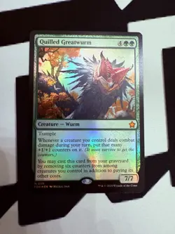 MTG Quilled Greatwurm Mythic Foundations 111 Magic The Gathering Foil - Image 1