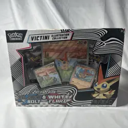 SEALED Pokemon Black Bolt & White Flare Victini Illustration Collection Box SV - Image 1