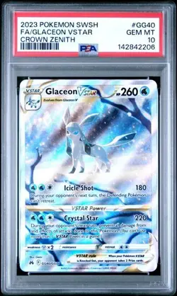 Glaceon VSTAR GG40 - Pokemon Crown Zenith Galarian Gallery - PSA 10 - Image 1