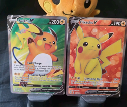 Pikachu V 157 & Raichu V 158 Brilliant Stars Full Art Pokemon TCG NM - Image 1