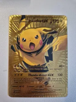 Gold VMax Pikachu Pokemon 1310 HP G-Max Volt Tackle 120+ - Image 1