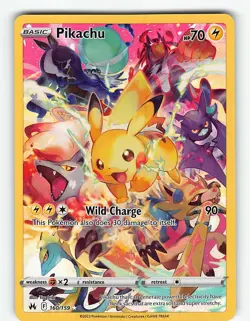 PIKACHU 160/159 SECRET RARE CROWN ZENITH POKEMON LP - Image 2