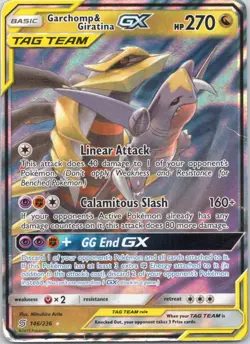 2019 Sun & Moon - Unified Minds Garchomp & Giratina-GX Basic/Rare Holo GX #146 - Image 1