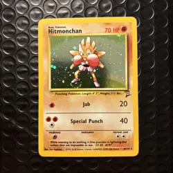 Hitmonchan - Holo - 8/130 Base Set 2 - WOTC Unlimited - Pokemon TCG - 2000 NM - Image 1