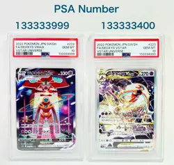 PSA 10 Pokemon JPN VSTAR Universe Deoxys Vstar 223 AND Vmax 222 2022 - Image 1