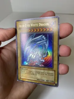 Yugioh Blue Eyes White Dragon SDK-001 Unlimited HOLO BLEED #1 MP - Image 3