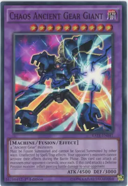 Yugioh Chaos Ancient Gear Giant RATE-EN041 Super Rare LP - Image 1