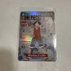 One Piece Monkey D Luffy US Voyage College Basketball Promo Card (Mint - Sealed) - Image 1