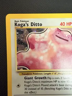 Pokemon Koga's Ditto Gym Challenge 10/132 Unlimited Holo Rare Card NM Condition - Image 2