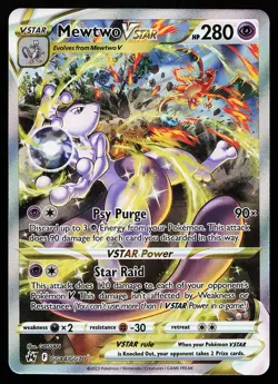 Mewtwo VSTAR GG44/GG70 Ultra Rare Crown Zenith Galarian Gallery Pokemon Card - Image 1