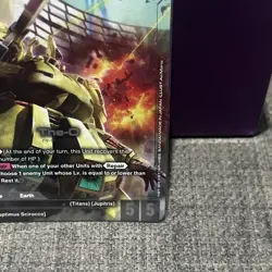 The-O GD03-002 LR+ Alt Art Steel Requiem Gundam TCG Card Game CCG English - Image 5