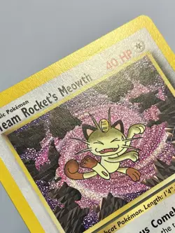 Team Rocket's Meowth #18 (HP) Common WoTC Promo Vintage 1996 Pokemon Card TCG - Image 5