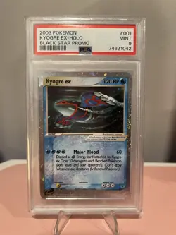 Pokemon Kyogre ex Holo 2003 Black Star Promo #001 PSA 9 Mint - Image 1