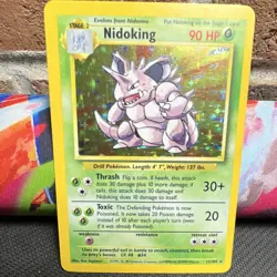 Pokemon Nidoking Holo Rare Base Set 11/102 Wizards 1999 English - Image 1