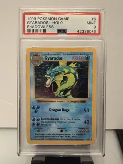 Pokemon Gyarados #6 Shadowless Holo PSA 9 Mint - Image 1