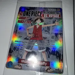One Piece Monkey D. Luffy US College Basketball Card Sealed - Image 2